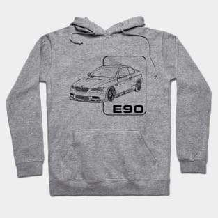 BMW E90 M3 Line Art Hoodie